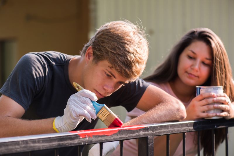 Industrial Fence Painting